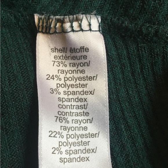 2/$20 Cowl neck top. Size 0, dark green - Picture 5 of 6